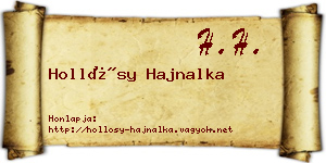 Hollósy Hajnalka névjegykártya