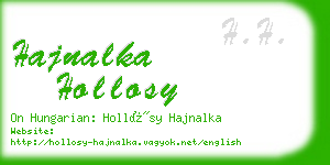 hajnalka hollosy business card